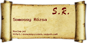 Somossy Rózsa névjegykártya