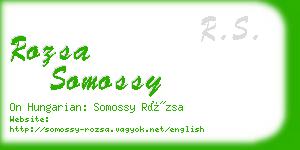 rozsa somossy business card